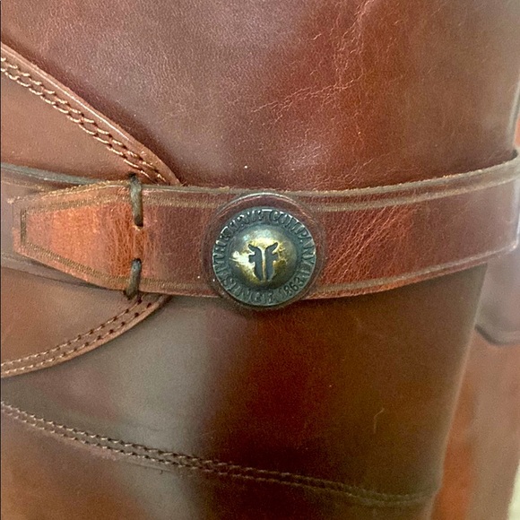 FRYE Melissa Riding Boot in Bergundy - Picture 2 of 4